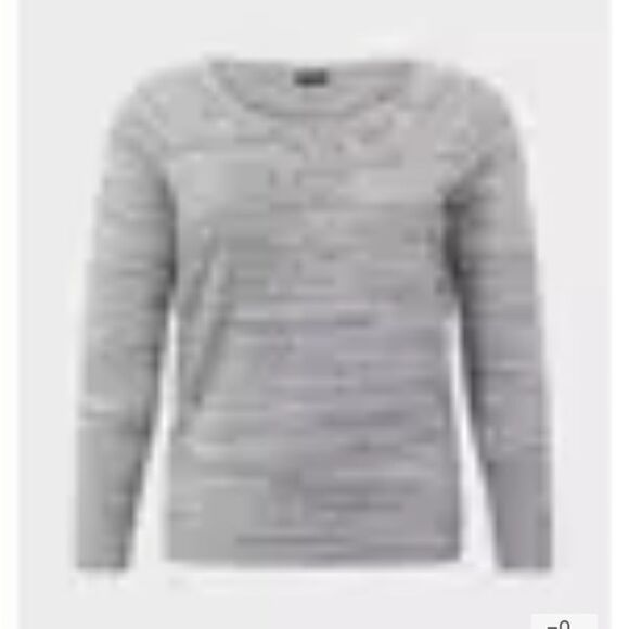 TORRID PLUS SIZE Gray Marled Embellished  Sparkle Pullover Sweater 3X - Picture 10 of 16